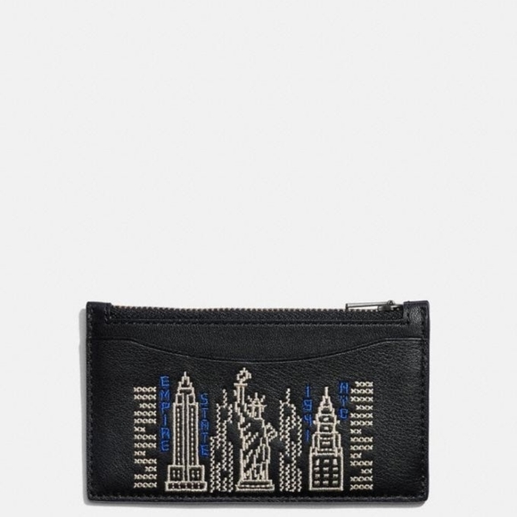 Coach Handbags - Coach- Zip Card Case With Stardust City Skyline